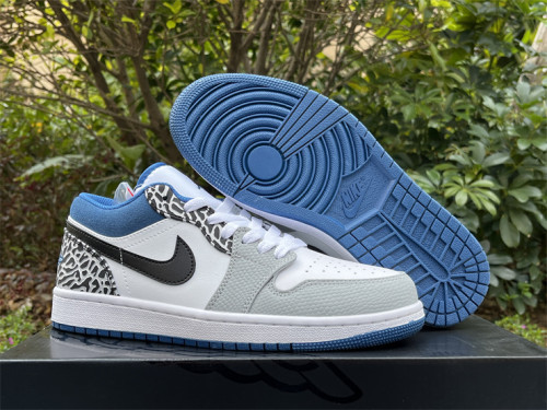 Authentic Air Jordan 1 low se  True blue