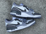 Authentic Air Jordan Legacy 312 Low White/Purple/Grey