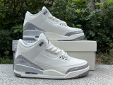 Authentic Air Jordan 3 “Sail/Metallic Silver”