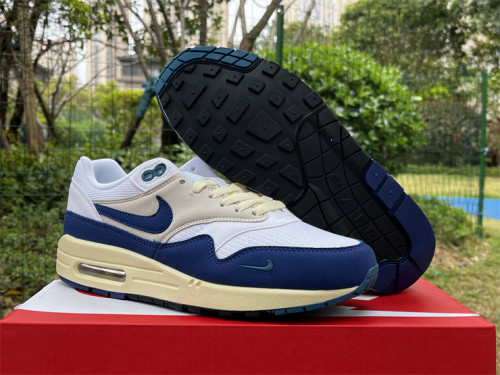 Authentic Nike Air Max 1 Premium Retro White/Blue