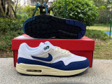 Authentic Nike Air Max 1 Premium Retro White/Blue