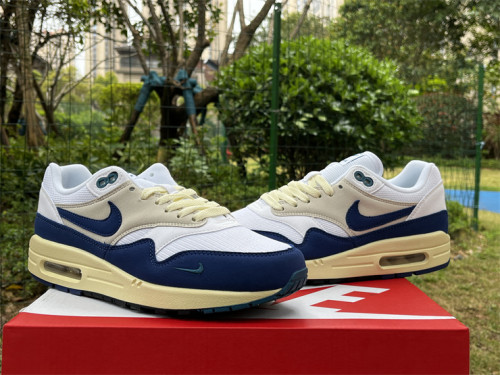 Authentic Nike Air Max 1 Premium Retro White/Blue
