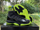 Authentic Air Jordan 11 Black/Green/Purple