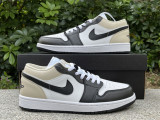 Authentic Air jordan 1 Low Black/Brown