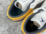Authentic Air jordan 1 Low Premium Sail White/Yellow