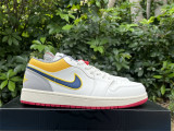 Authentic Air jordan 1 Low Premium Sail White/Yellow