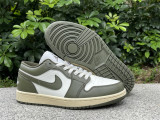 Authentic Air jordan 1 Low White/Green