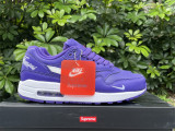 Authentic Supreme x Nike Air Max 1 '87 White/Purple