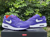 Authentic Supreme x Nike Air Max 1 '87 White/Purple