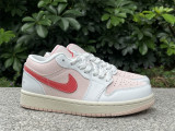 Authentic Air Jordan 1 Low Strawberry Milkshake Pink/White