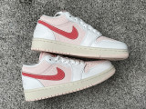 Authentic Air Jordan 1 Low Strawberry Milkshake Pink/White
