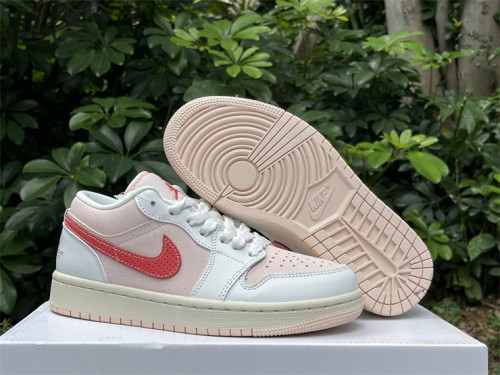 Authentic Air Jordan 1 Low Strawberry Milkshake Pink/White
