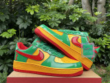 Authentic  Lil Yachty x Nike Air Force 1 Low Green Yellow-Red