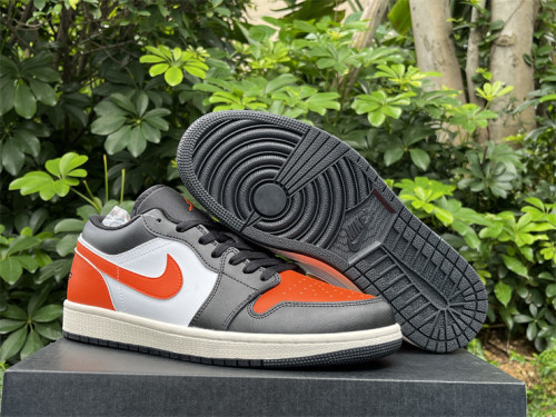 Authentic Air Jordan 1 Low Black/Orange