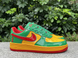 Authentic  Lil Yachty x Nike Air Force 1 Low Green Yellow-Red