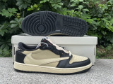 Authentic Travis Scott x Jordan Air Jordan 1 Low OG Beige/Black