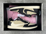 Authentic Travis Scott x Jordan Air Jordan 1 Low OG Beige/Black