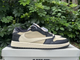 Authentic Travis Scott x Jordan Air Jordan 1 Low OG Beige/Black