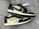 Authentic Travis Scott x Jordan Air Jordan 1 Low OG Beige/Black