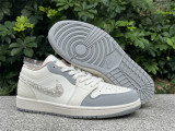 Authentic Air jordan 1 Low Beige White