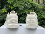 Authentic Air jordan 1 Low Beige White