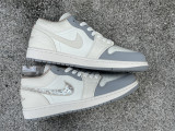 Authentic Air jordan 1 Low Beige White