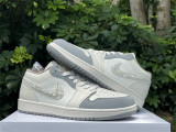 Authentic Air jordan 1 Low Beige White