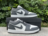 Authentic Air Jordan 1 Low White/Grey