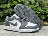 Authentic Air Jordan 1 Low White/Grey