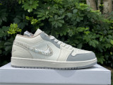 Authentic Air jordan 1 Low Beige White