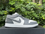 Authentic Air Jordan 1 Low White/Grey