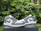 Authentic Air Jordan 1 Low White/Grey