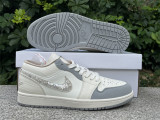 Authentic Air jordan 1 Low Beige White