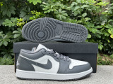 Authentic Air Jordan 1 Low White/Grey