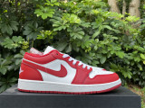 Authentic Air Jordan 1 Low White/Red