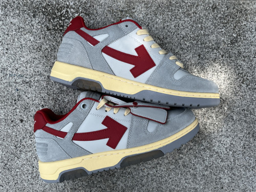 Authentic OFF-WHITE Out Of Office Grey/Red
