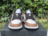 Authentic Air jordan 1 Low White/Brown