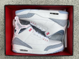 Authentic Air Jordan 3 Retro White Blue