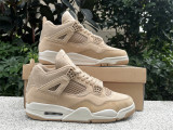 Authentic Air jordan 4 Retro HEMP/LT OREWOOD BRN