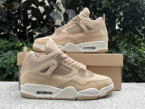 Authentic Air jordan 4 Retro HEMP/LT OREWOOD BRN