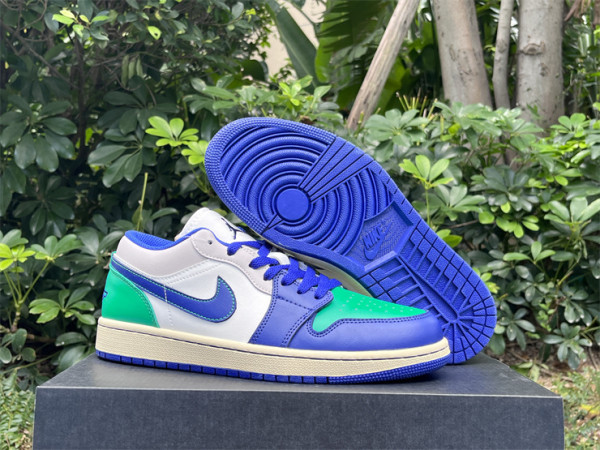 Authentic Air Jordan 1 Low White/Blue