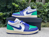 Authentic Air Jordan 1 Low White/Blue