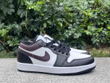 Authentic Air Jordan 1 Low White/Black/Brown