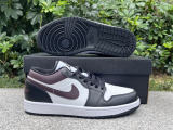 Authentic Air Jordan 1 Low White/Black/Brown