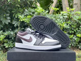 Authentic Air Jordan 1 Low White/Black/Brown