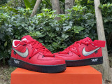 Authentic OFF-WHITE x Nike Air Force 1 Low Red