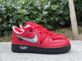 Authentic OFF-WHITE x Nike Air Force 1 Low Red