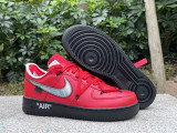 Authentic OFF-WHITE x Nike Air Force 1 Low Red