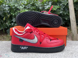 Authentic OFF-WHITE x Nike Air Force 1 Low Red