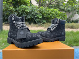 Authentic Timberland x LOUIS VUIT*TON Boots Black Flower